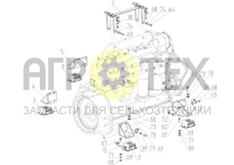 Чертеж Опоры двигателя (1.05.10.000Ф)